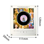 Automatic Singing Magnetic Fridge Magnet Rotating Disc Night Light NFC Induction Acrylic Refrigerator Magnetic Rotary Disc Decor