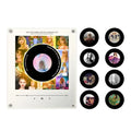 Automatic Singing Magnetic Fridge Magnet Rotating Disc Night Light NFC Induction Acrylic Refrigerator Magnetic Rotary Disc Decor